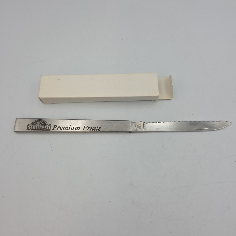 Vintage Stainless Sunfresh Premium Fruits Steel Fruit  Folding Knife Utica
